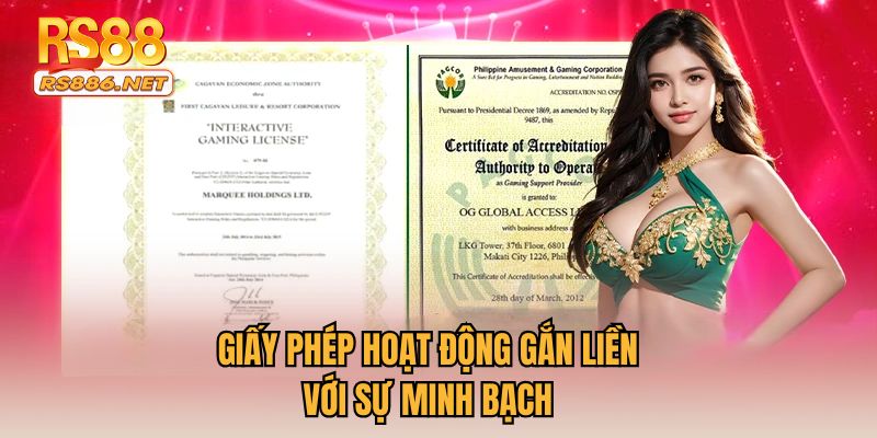 Giấy phép hoạt động gắn liền với sự minh bạch